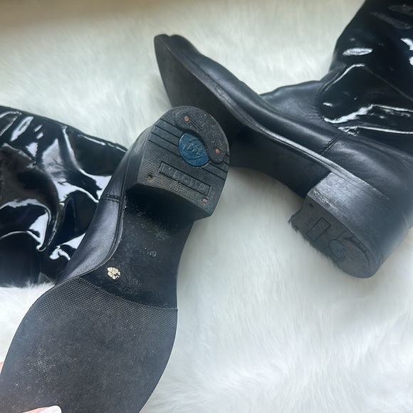 Tory Burch Vintage Pull On Riding Boots Black GUC 35 5 - Picture 2 of 4